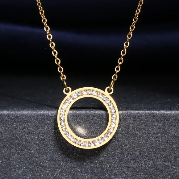 Fashion Hollow Round Pendant Necklace - Picture 3 of 7